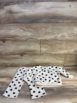 Baby Gap 2pc Heart Print Pullover Sweatshirt & Pants Set Beige sz 12-18m