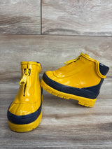 Zip-Up Rain Boots, Yellow sz 5c