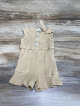 Ribbed Tank Romper Beige sz 6-12m