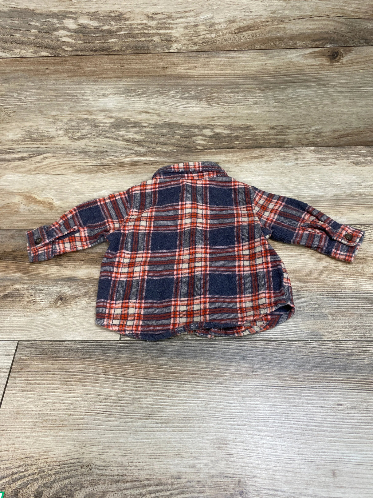 Old Navy Plaid Flannel Shirt Grey sz 3-6m