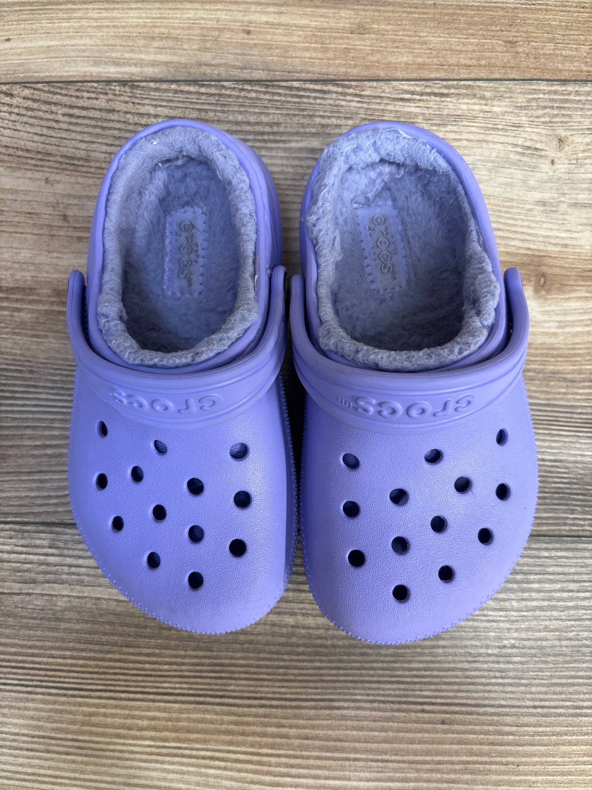Crocs Classic Lined Clogs Purple sz 9c