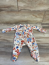 Old Navy Floral Sleeper Beige sz 0-3m