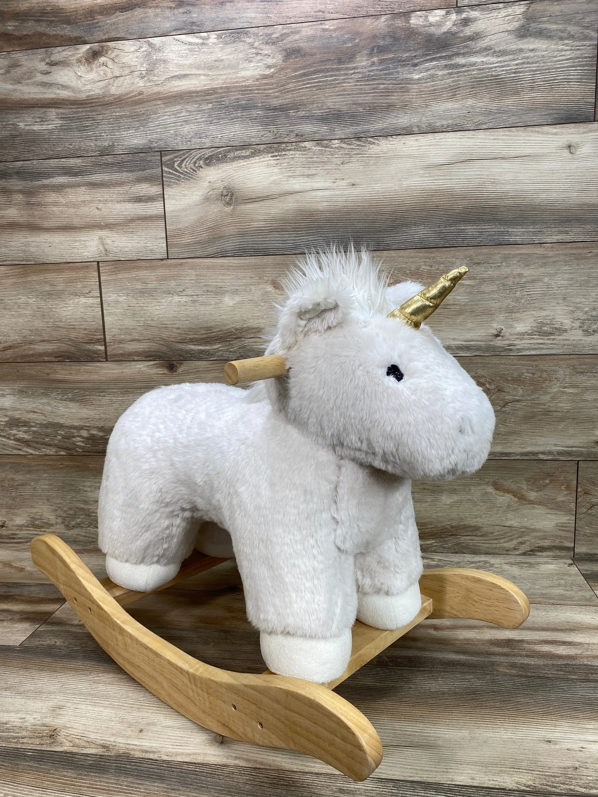 Pottery Barn Kids White Unicorn Plush Rocker