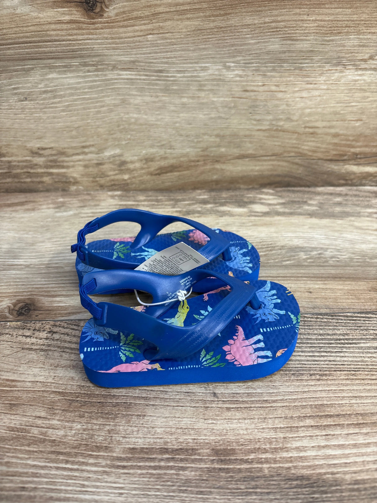 NEW Old Navy Dino Print Flip-Flops Blue sz 5c - Me n Mommy To Be