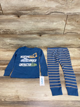 NEW Carter's 2pc Bedtime Under Construction Pajama Set Blue sz 3T