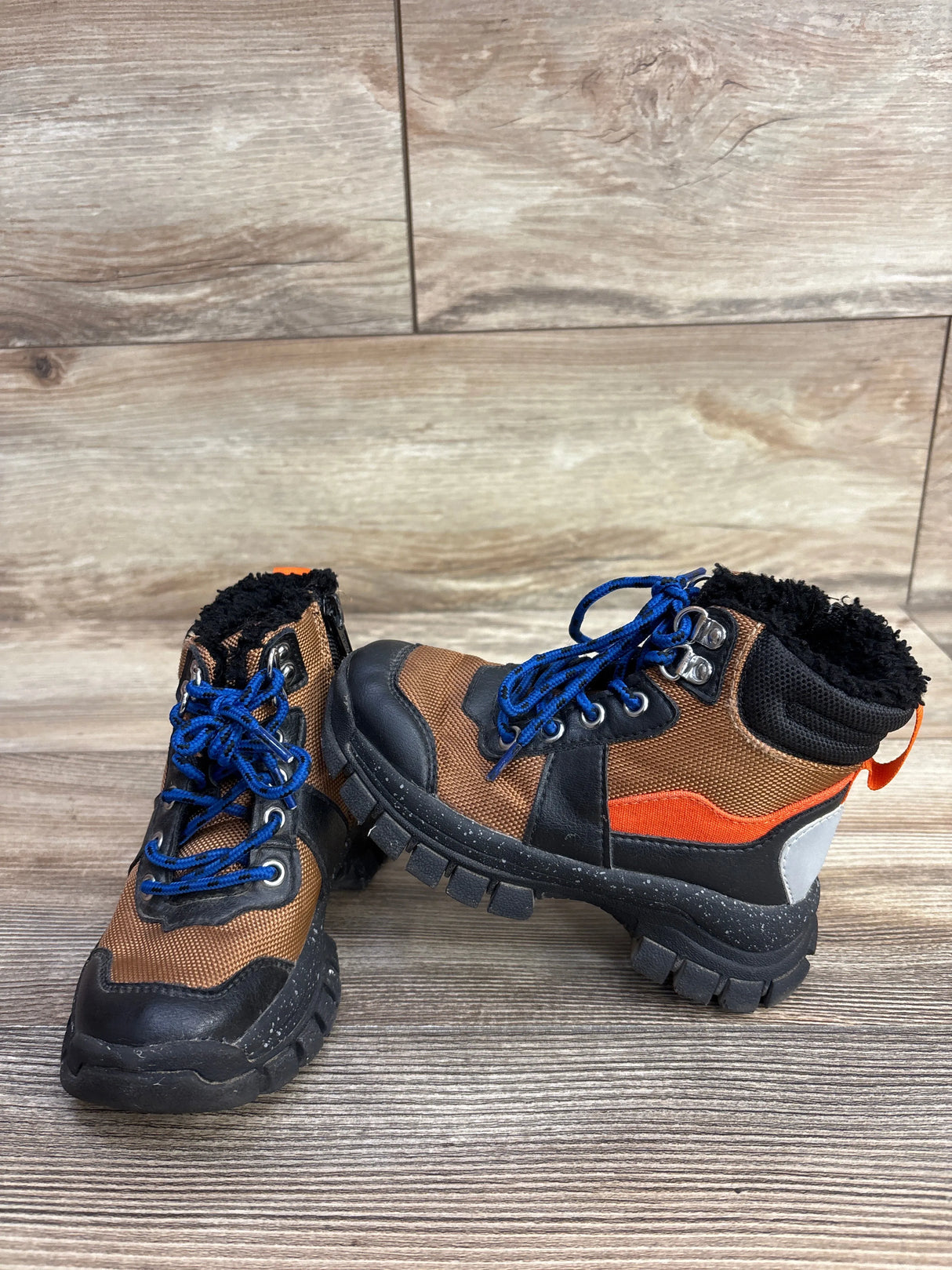 H&M Warm Lined Combat Boots Brown sz 9c