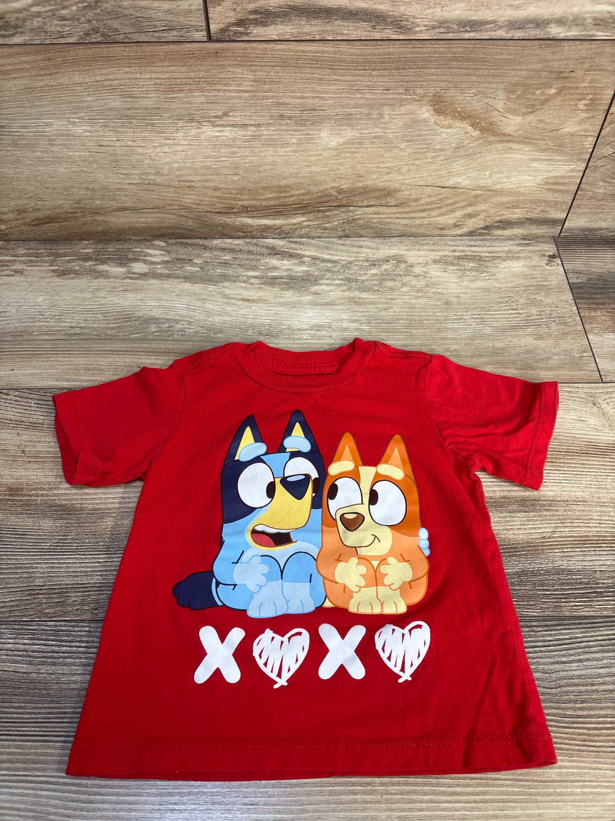 Bluey Valentines Day Shirt Red sz 18m