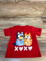 Bluey Valentines Day Shirt Red sz 18m