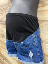 Full Panel Denim Distressed Shorts Blue sz Large