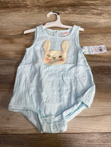 NEW Cat & Jack Gauze Bunny Romper Blue sz 18m