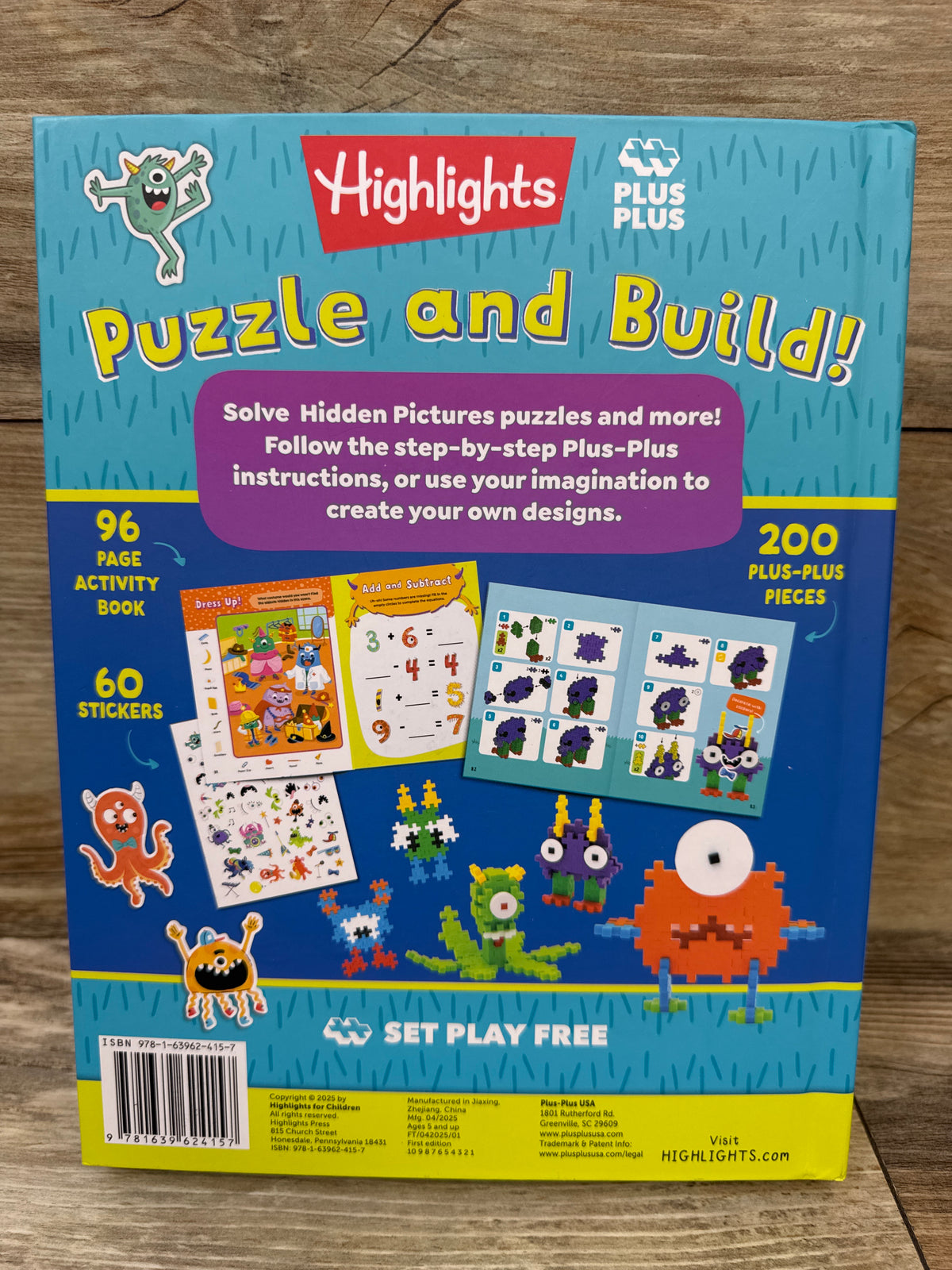 Highlights PlusPlus Monster Fun Puzzle & Play Activity Book Set