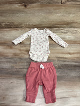 Carter's 2pc Long Sleeve Bodysuit & Pants Set Ivory sz Preemie