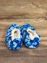 Blues Clues Fuzzy Slippers with Grip Bottoms Blue sz 7/8c