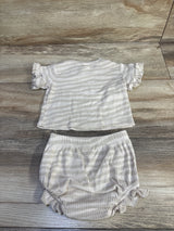 Cat & Jack 2pc Ribbed Shirt & Bloomers Ivory sz 3-6m