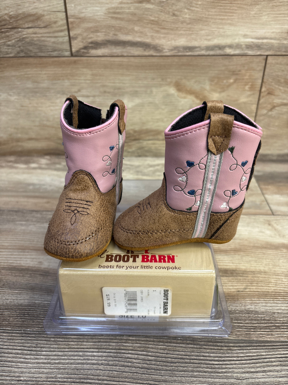 Old West Girls Poppets Bots Pink sz 1c