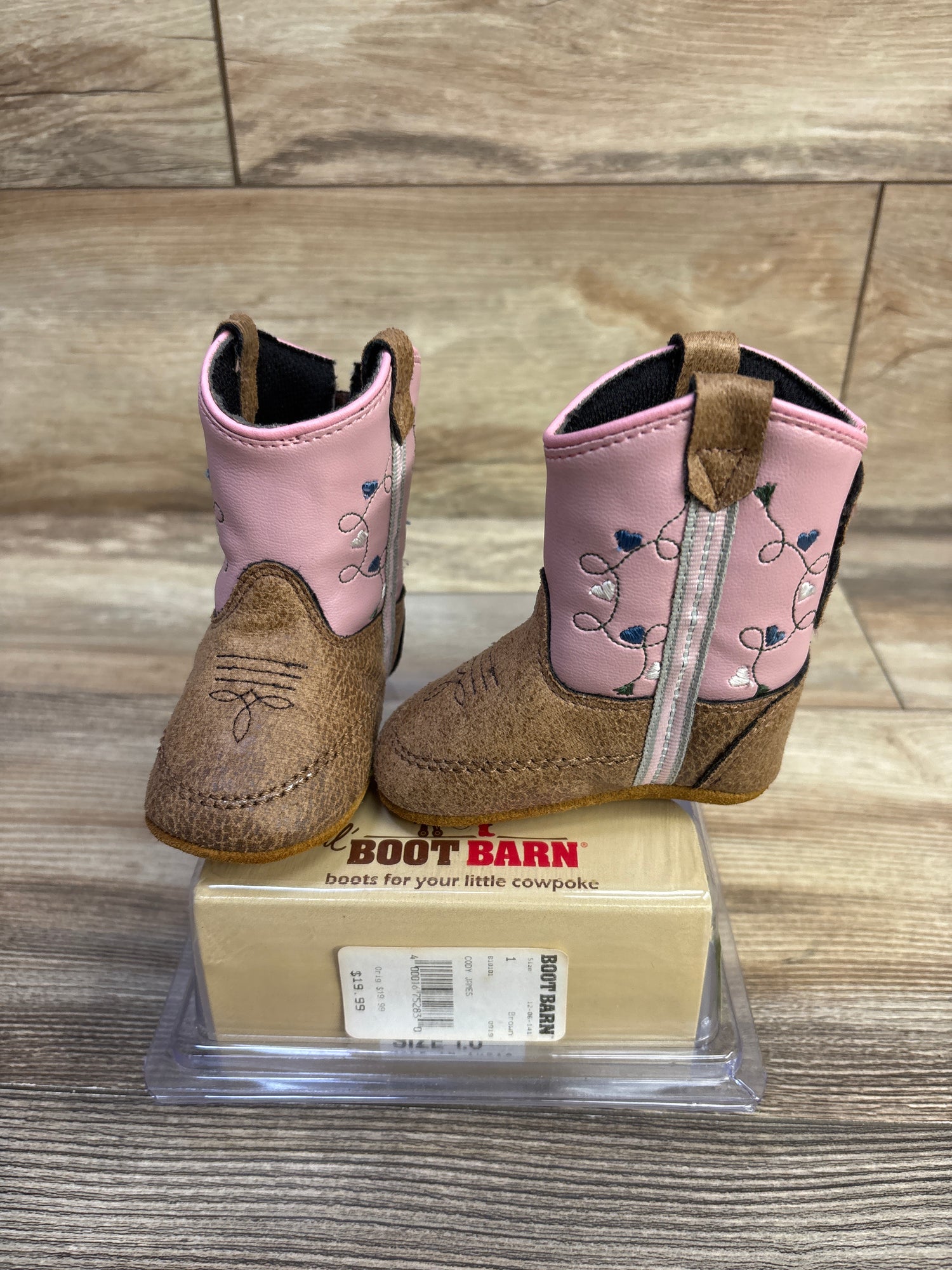 Old West Girls Poppets Bots Pink sz 1c