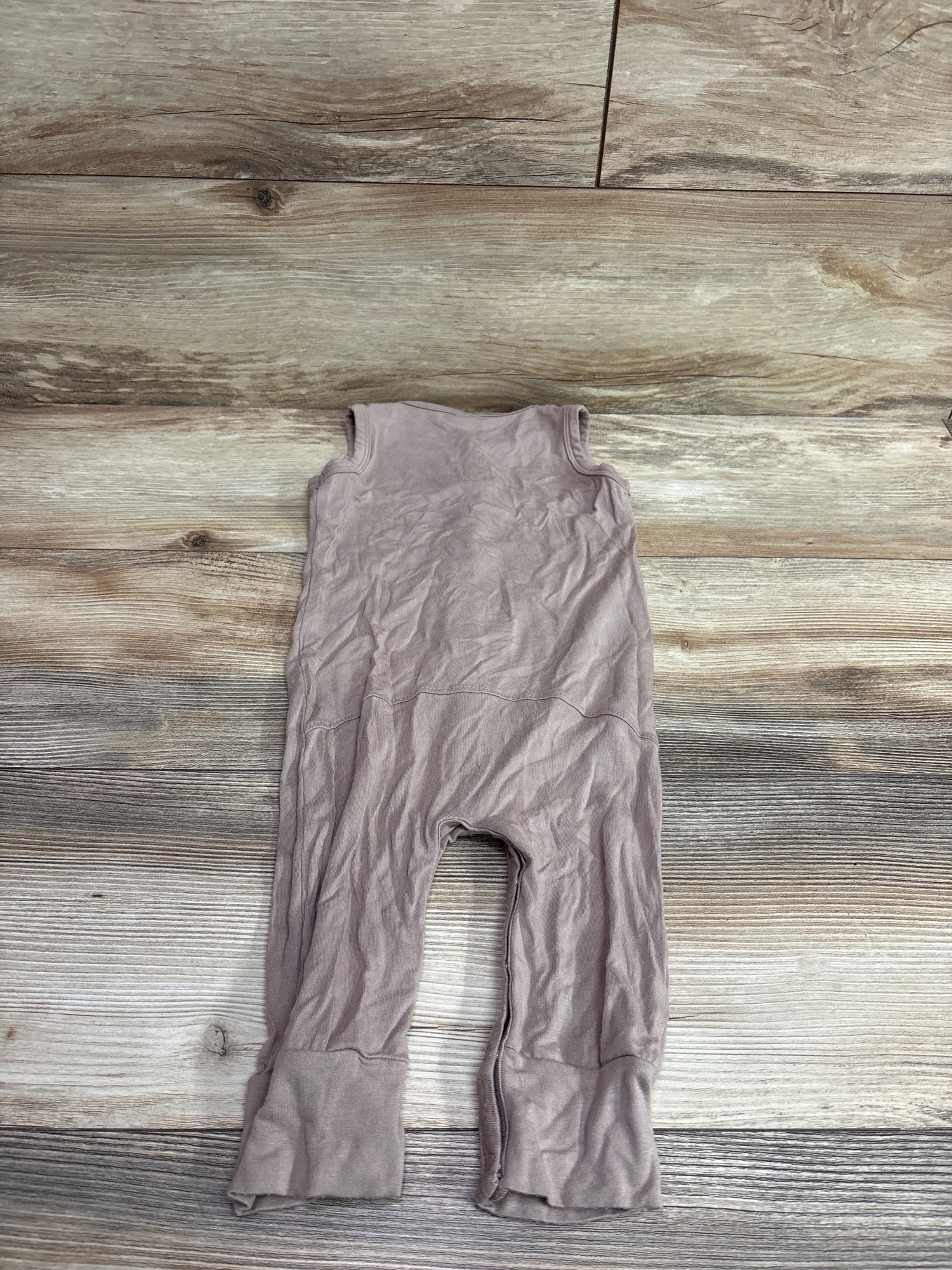 Kate Quinn Bamboo Sleeveless Button-Front Jumpsuit Tan sz 6-12m