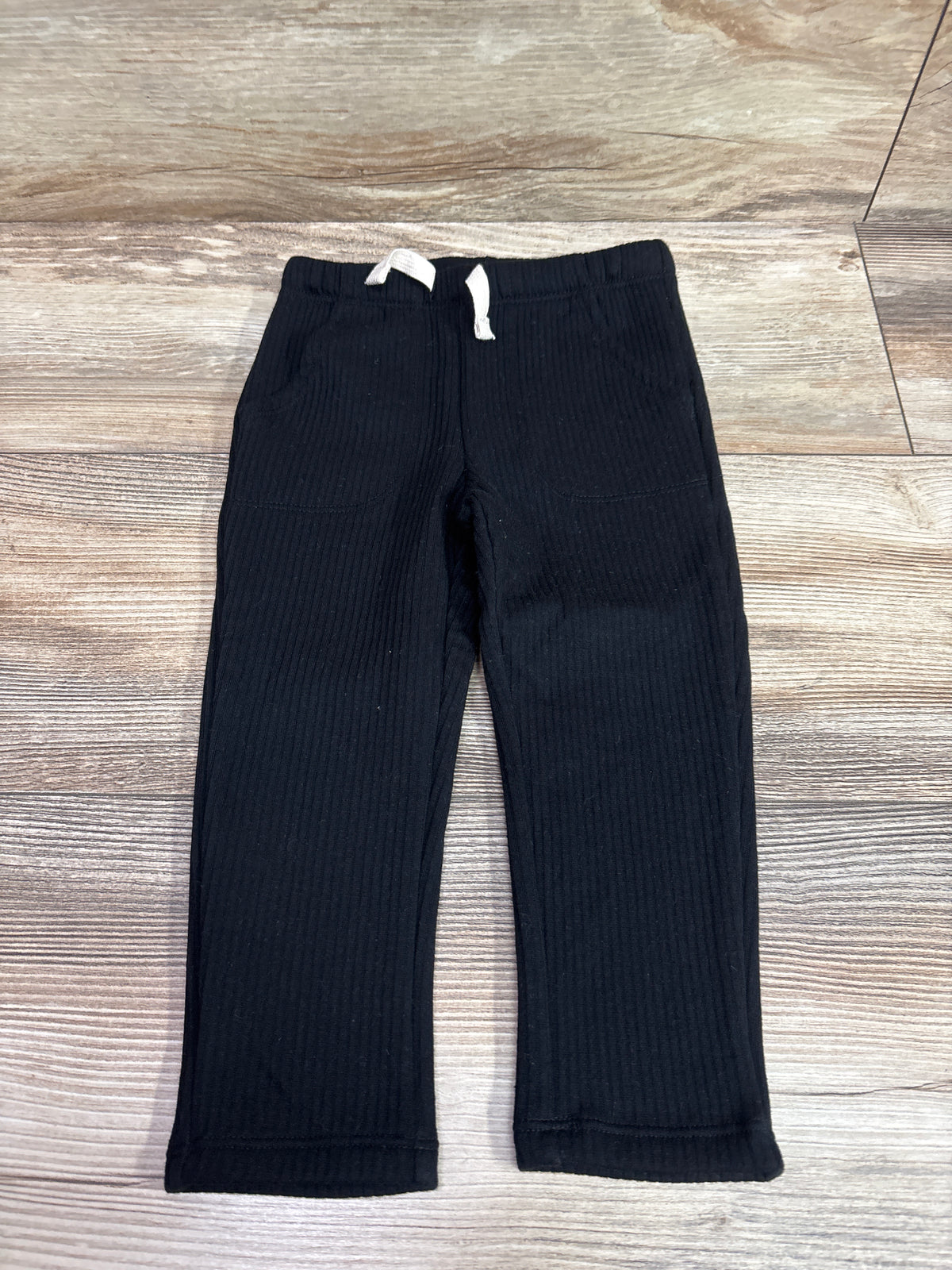 Cat & Jack Fleece Lined Ribbed Pants Black sz 2T