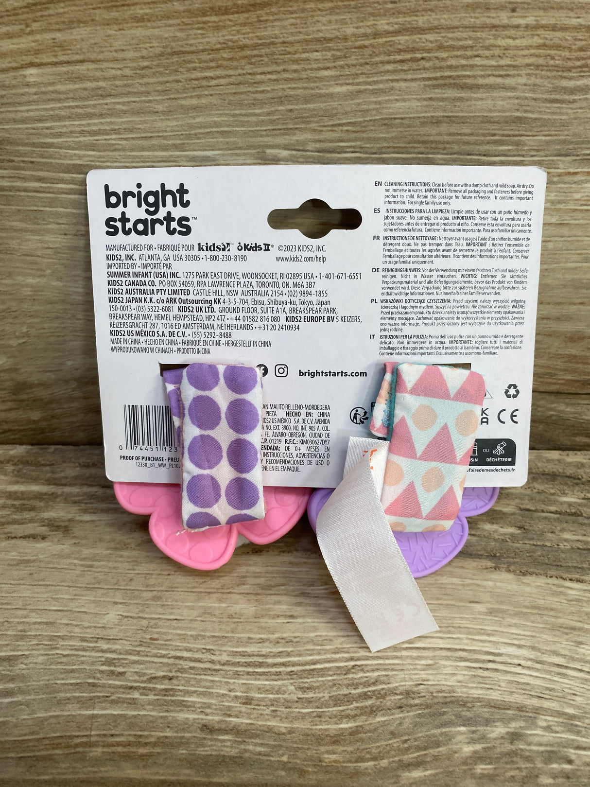 NEW Bright Starts Rattle & Teether Wrist Pals Toy - Unicorn & Llama