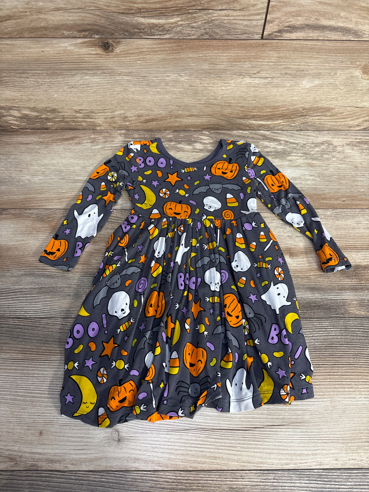 Play By Little Sleepies 'Het Boo' Skater Dress Grey sz 2T