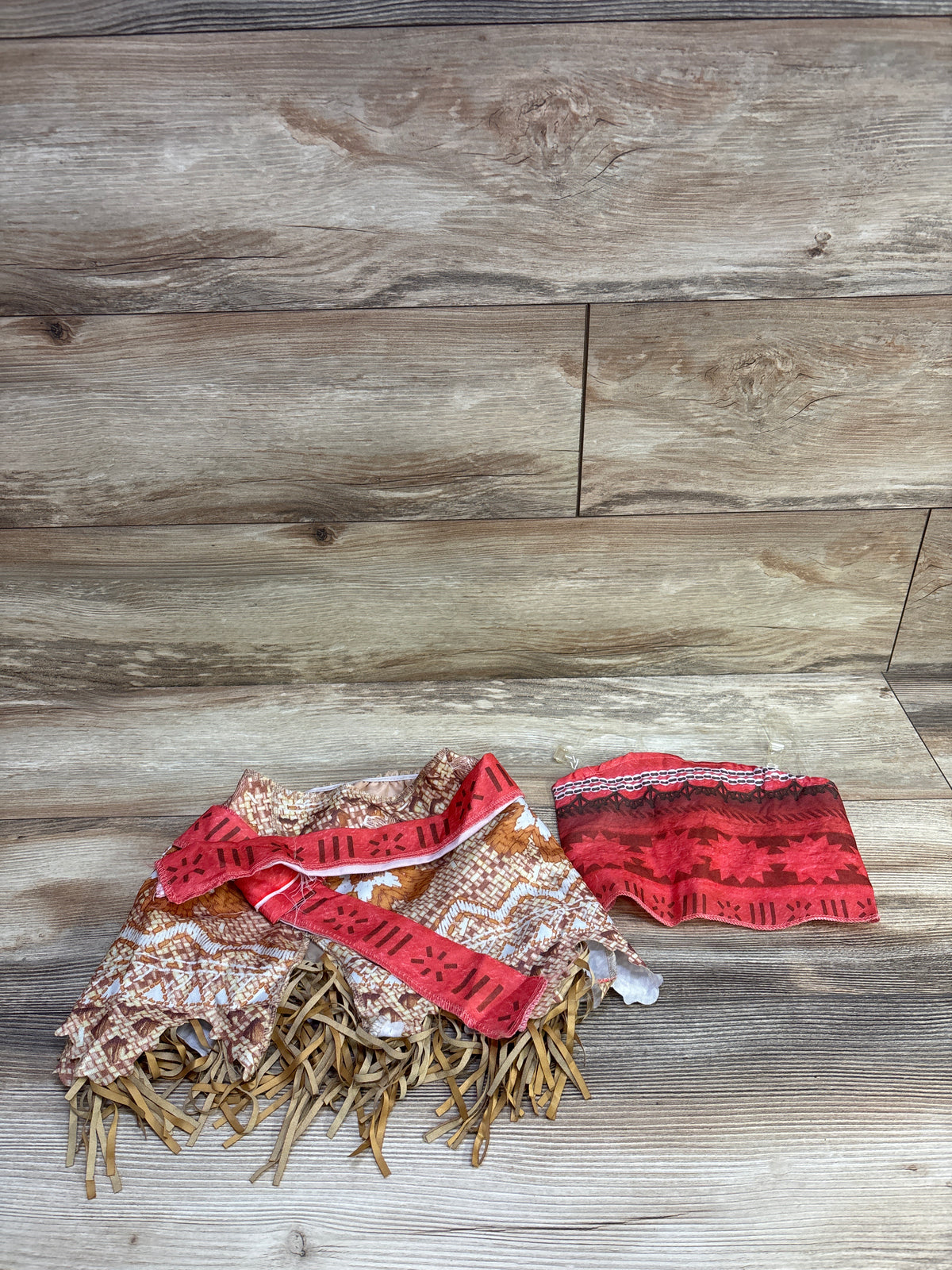Anykw 2pc Moana Skirt & Top Costume Set Red sz 3/4T