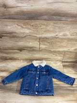 Zara x Disney Sherpa Lined Denim Jacket Blue sz 2-3Y