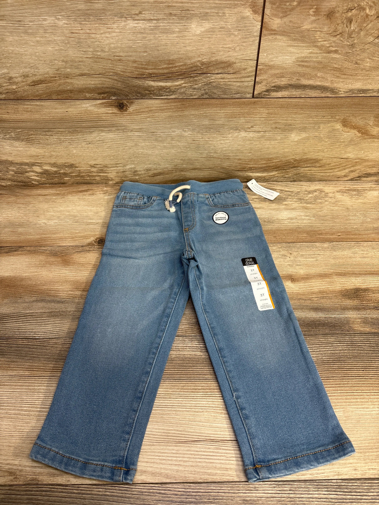 NEW Okie Dokie Drawstring Jeans Blue sz 3T