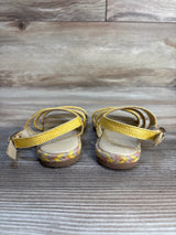 Janie & Jack Sunset Mood Straw Sandals Yellow sz 6c