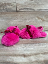 Cat & Jack Amoret Plush Slippers Pink sz 9/10c