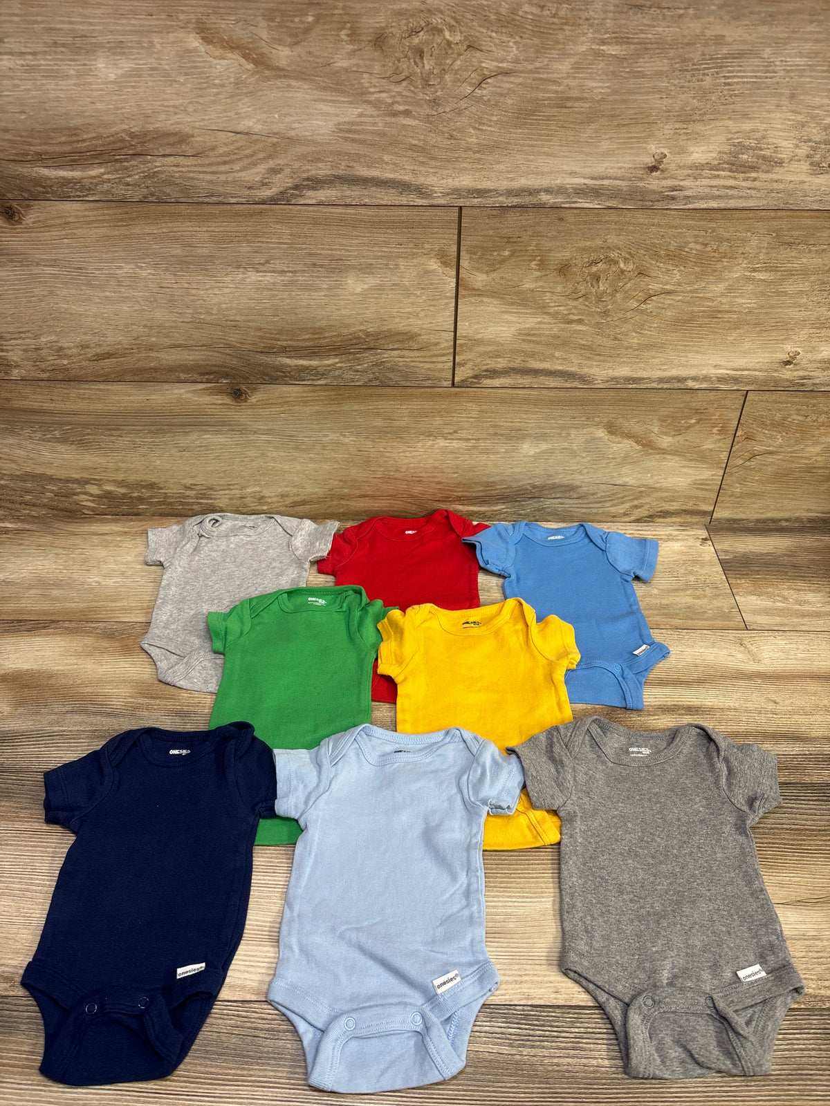 Gerber 8pk Bodysuit Set Grey sz Newborn