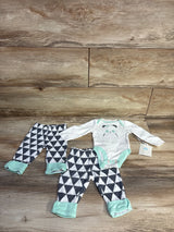 NEW Cloud Island 3pc Panda Bodysuit & Pants Set White sz Newborn