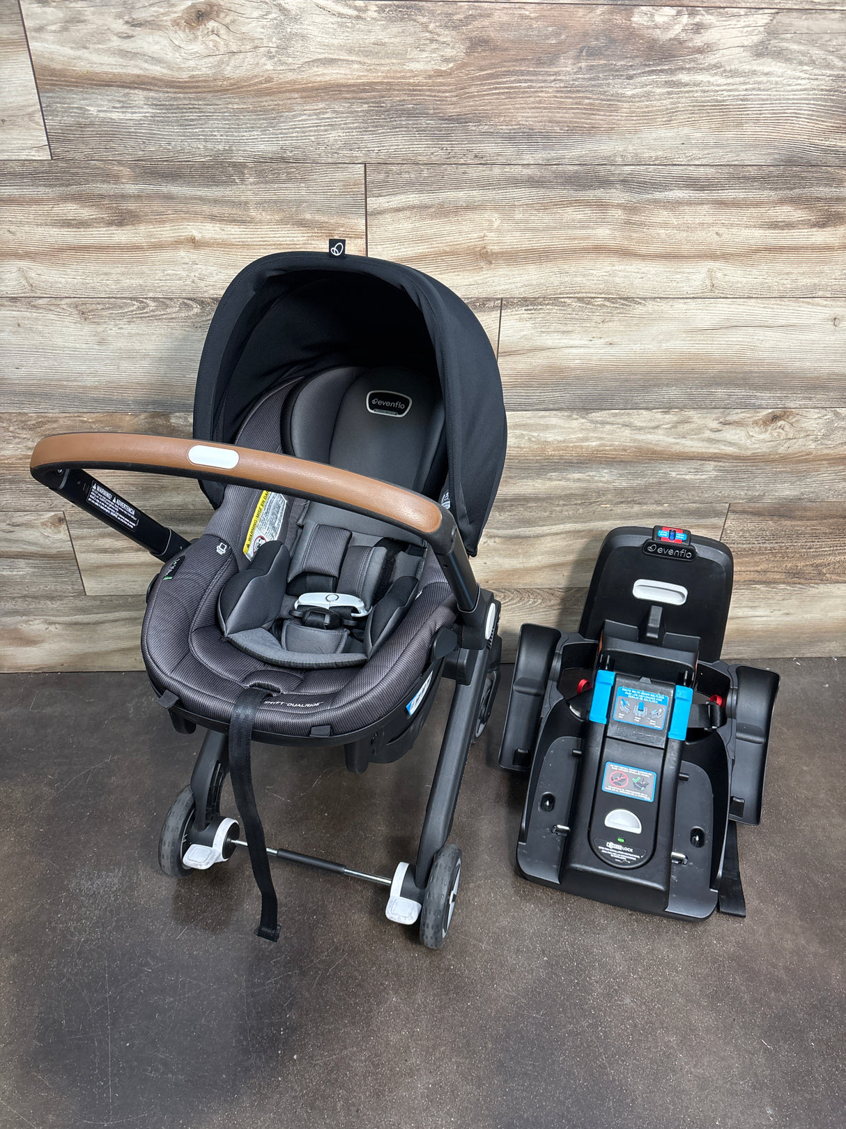 Evenflo Shyft DualRide Travel System in Boone Grey