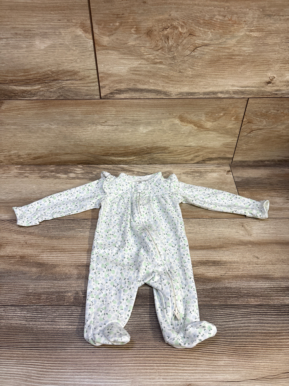 Carter's Floral Sleeper White sz Newborn