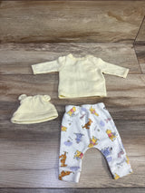 Disney Baby 3pc Winnie The Pooh Kimono Set Yellow sz Preemie