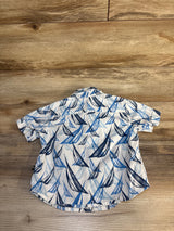 Nautica Button Up Shirt White sz 12m