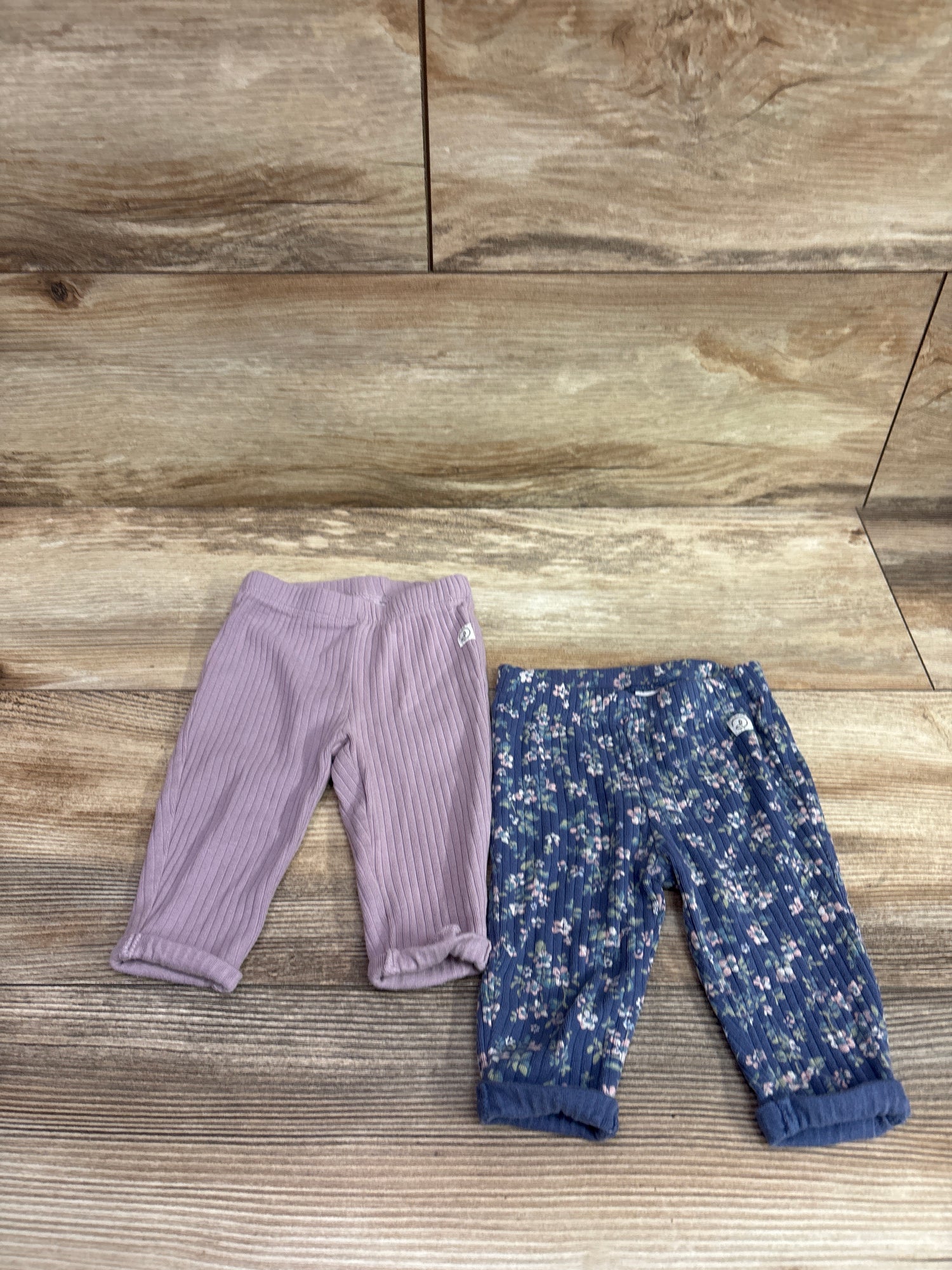 Little Planet Organic 2pk Ribbed Pants Purple sz 3m