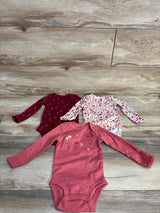 Just One You 3pc Little Love Floral Embroidered Bodysuit Pink sz 3m
