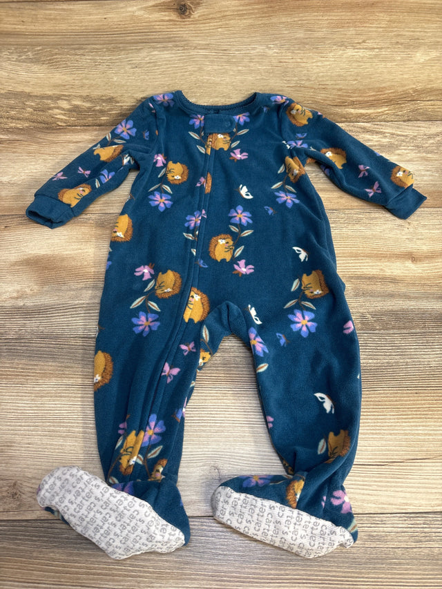 Carter's Floral Blanket Sleeper Blue sz 12m - Me n Mommy To Be