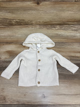 Carter's Knit Button-Up Hooded Cardigan White sz 3m