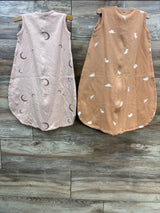 JellyMoni 2pk Dinosaur Print Sleep Sacks Orange sz 0-6m