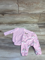 M + A by Monica + Andy 2pc Bodysuit & Pants Set Pink sz Newborn