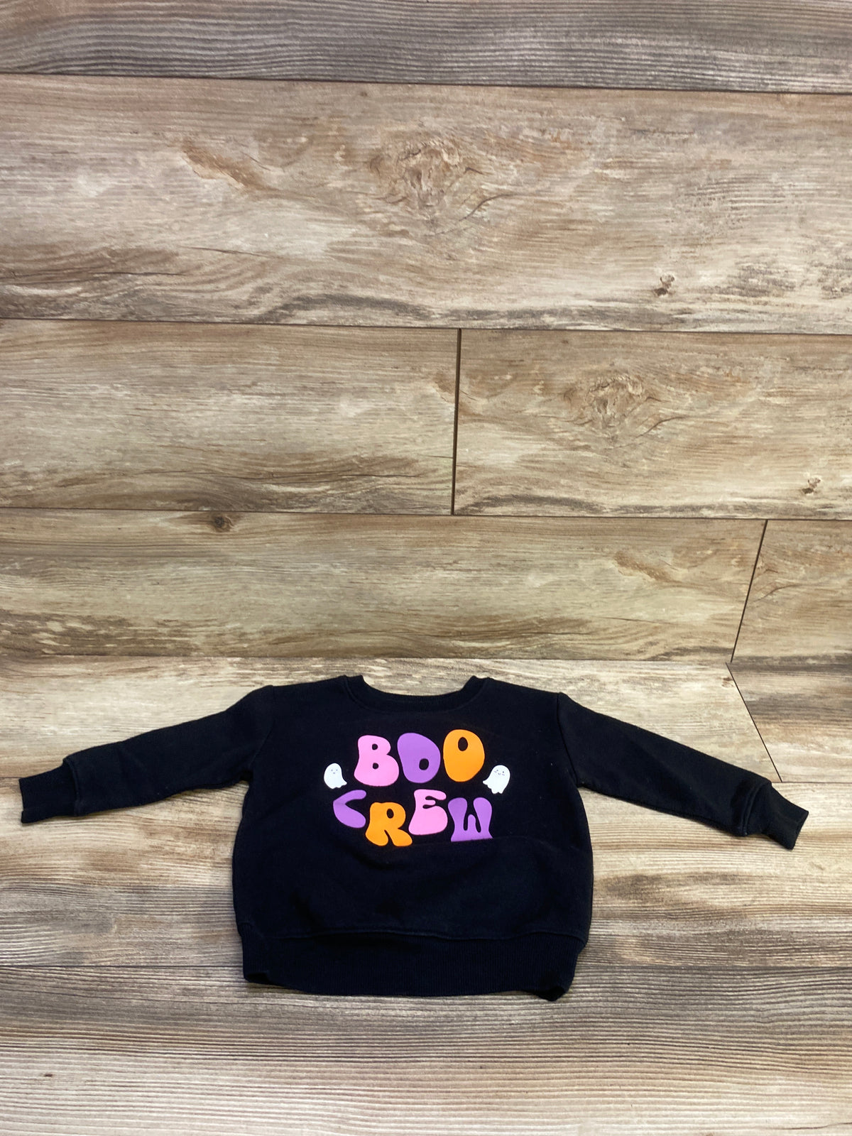 Jumping Beans Boo Crew Pullover Sweatshirt Black sz 18m