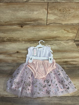 NEW Little Lass 2pc Butterfly Dress & Bloomers Set Lilac sz 18m