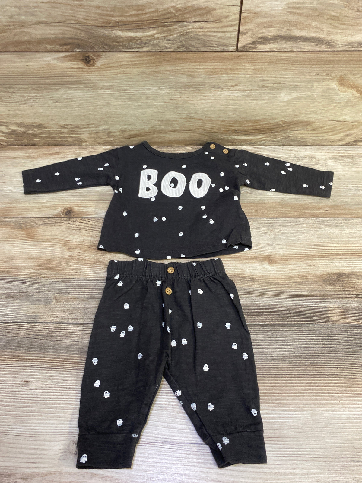 Carter's 2pc Boo Ghost Shirt & Pants Set Grey sz 3m