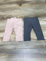 H&M 2pk Leggings Pink/Grey sz 3m