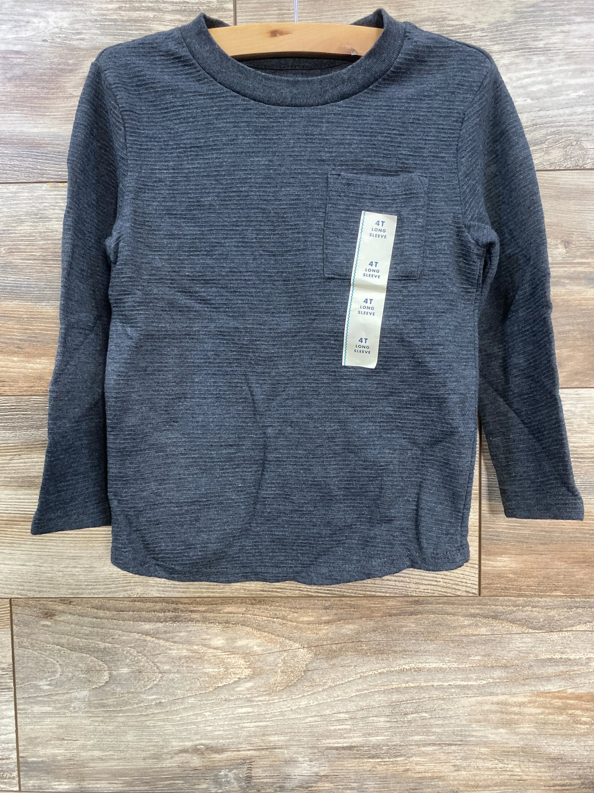 NEW Cat & Jack Pocket Henley Shirt Grey sz 4T