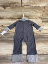 NEW 7 For All Mankind Henley Knit Coverall Grey sz 3-6m