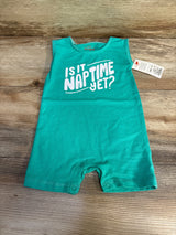NEW Cat & Jack Is It Naptime Yet? Romper Green sz 3-6m - Me n Mommy To Be