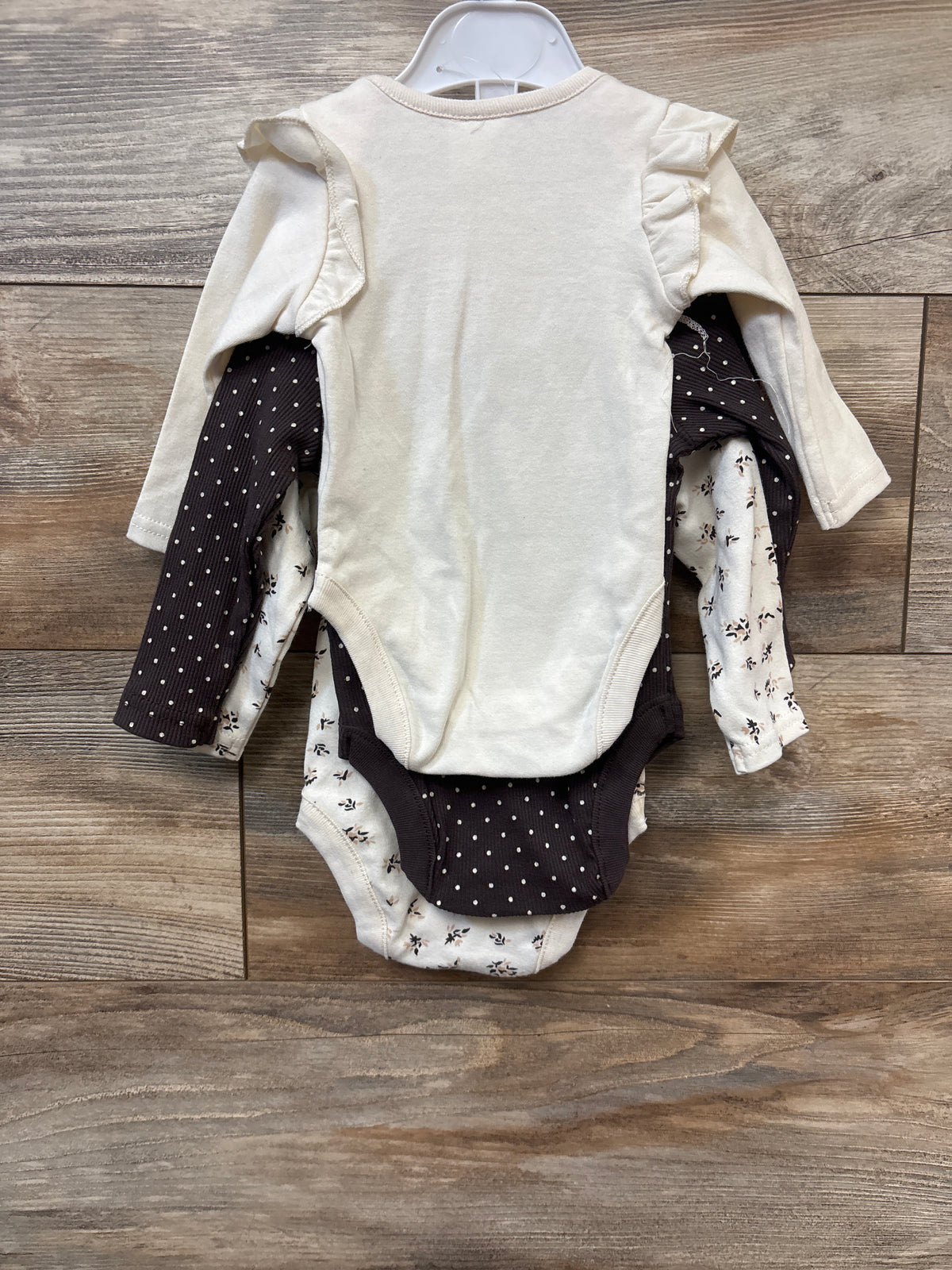 NEW Jessica Simpson 3pk Long Sleeve Bodysuits White sz 0-3m