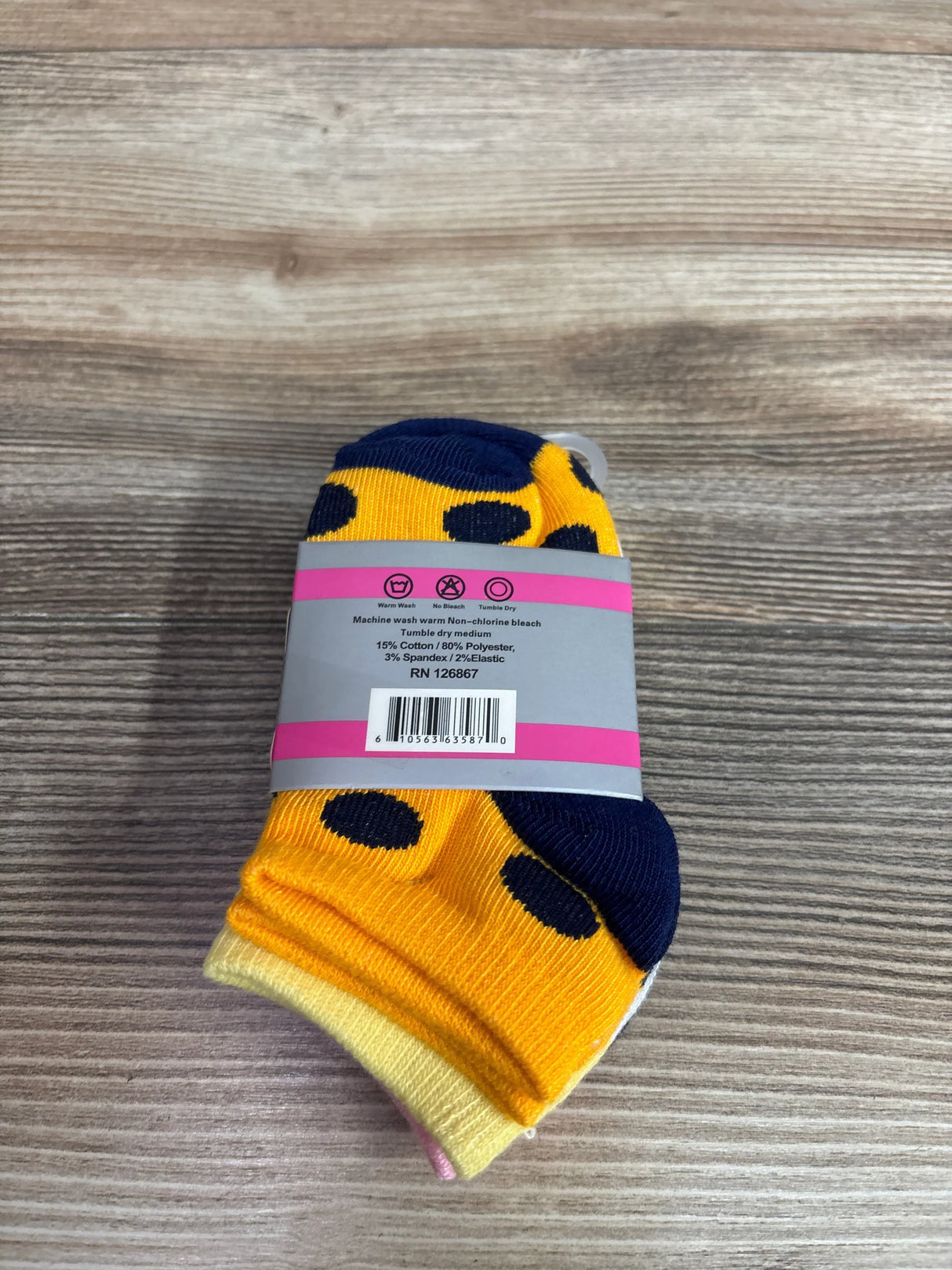 NEW Step Up Socks Polka Dot Pink 3pk sz 2-3